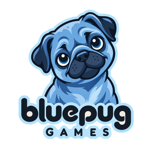 Bluepug Games — blue pug logo